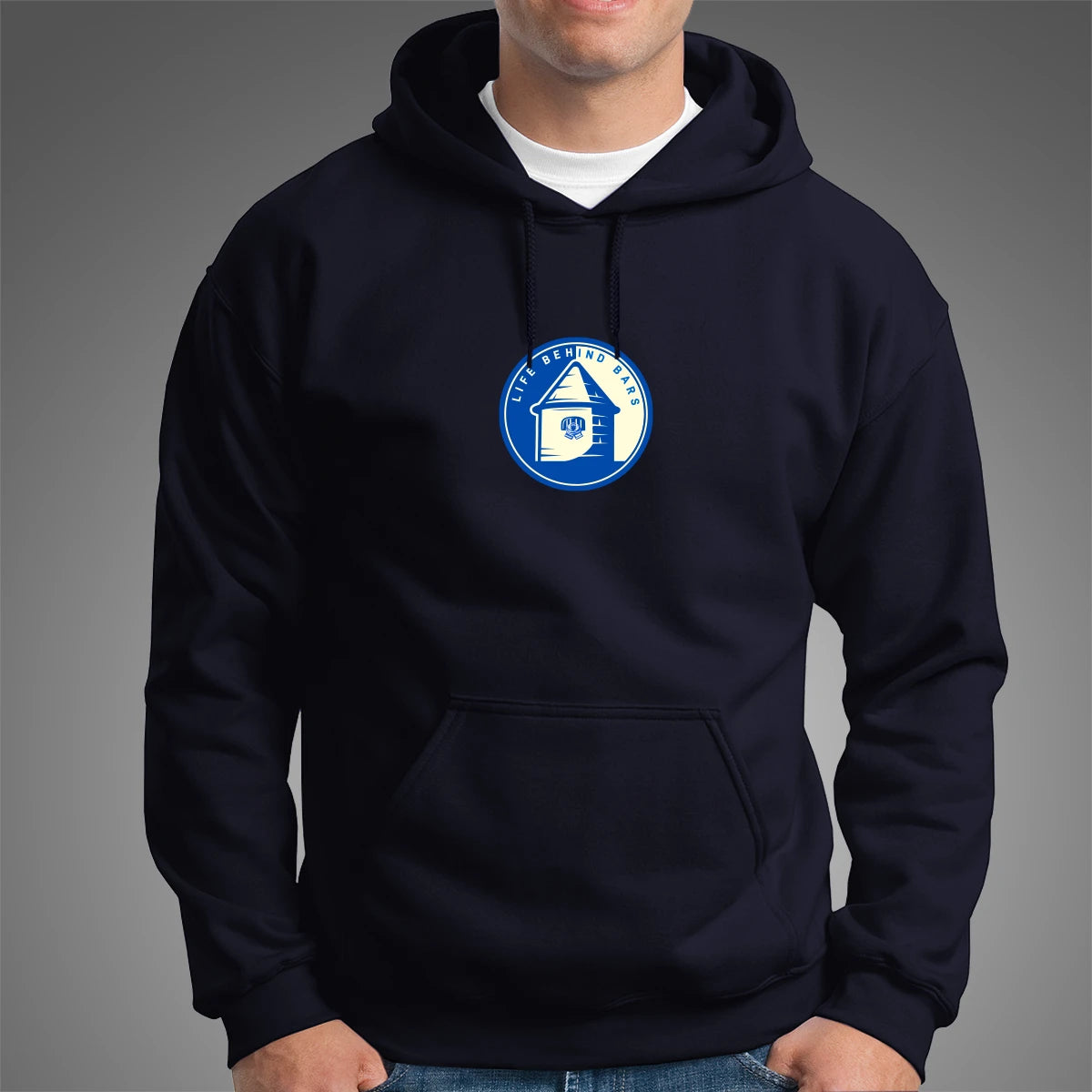Life Behind Bars Hoodie - XXL, Navy Blue image